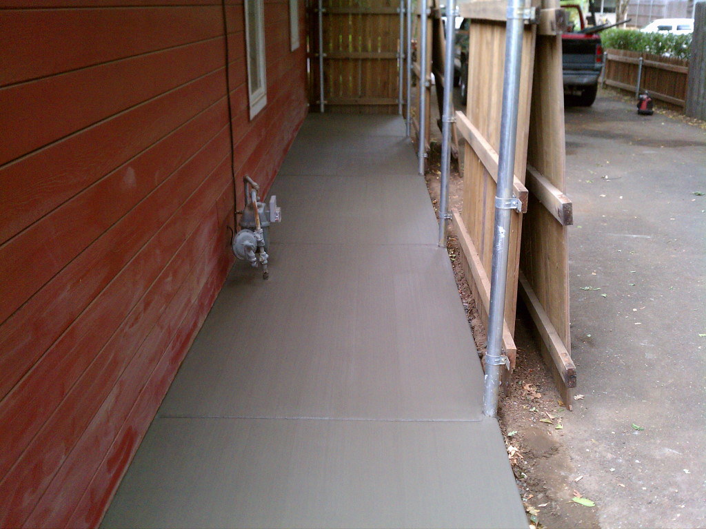 Concrete Added To Side Yard