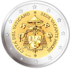 Offical Vatican Sede Vacante coin design