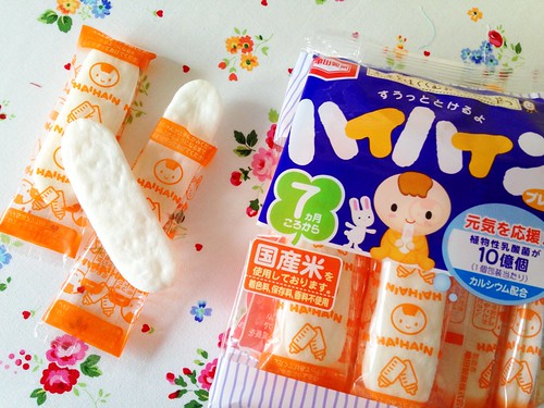 Japanese rice crackers for babies