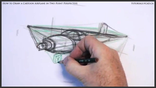 learn how to draw a cartoon airplane in two point perspective 021