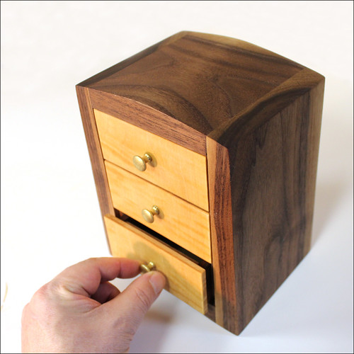 3-Drawer Walnut Box