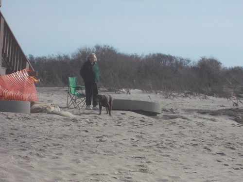 Liza and Tess at the beach by woodsrun