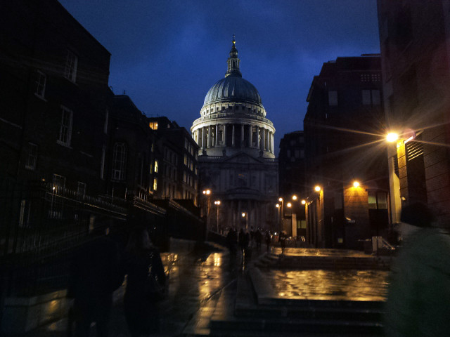 St Paul's Cathedral by night