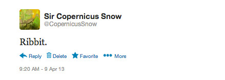 Copernicus' first tweet