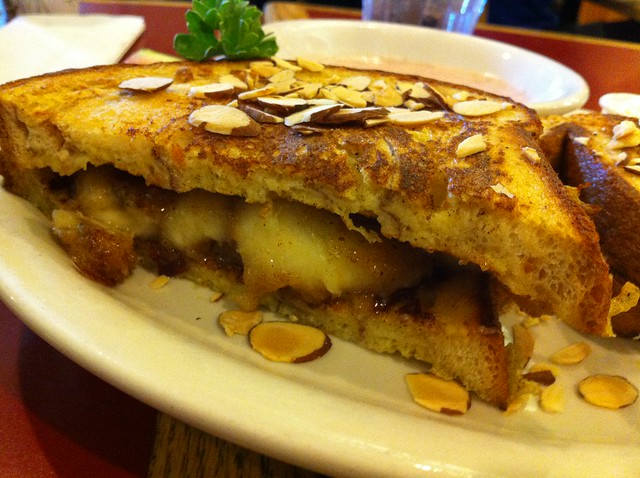 French Toast Sandwich with Banana Streusel from Hobee's