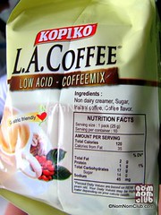 Kopiko L.A. Coffee Nutrition Facts