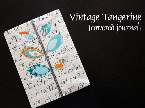 Vintage Tangerine covered journal
