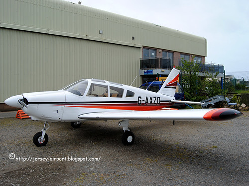 G-AXZD Piper PA-28-180 Cherokee by Jersey Airport Photography