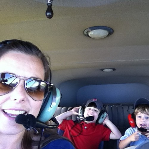 Just another day as a jet setter with my boys. #benefitsofhavingapilotinthefamily