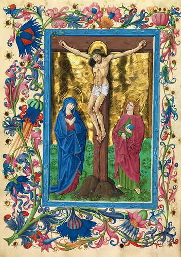 002-Crucifixion de Jesus-Misal de Salzburgo-1499-Tomo 1 -Biblioteca Estatal de Baviera (BSB)