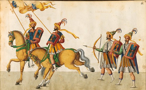 014- Cabalgata sobre los continentes-Asia-Descripción de las ocho festividades celebradas durante los juegos…1596-Biblioteca Estatal de Baviera
