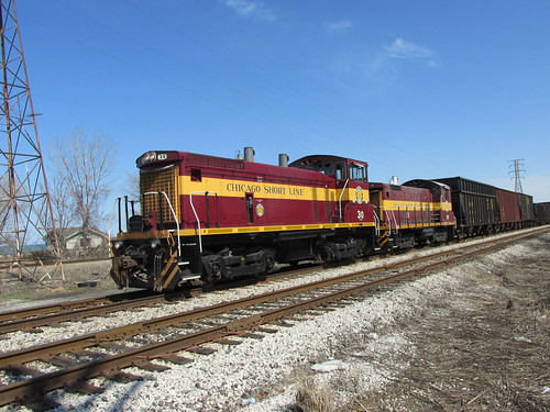 Chicago Short Line Railroad freight train.  Hammond Indiana.  Sunday, April 21st, 2013. by Eddie from Chicago