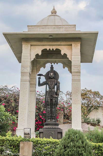 Granite Statue at the Entrance of Birla Temple Hyderabad