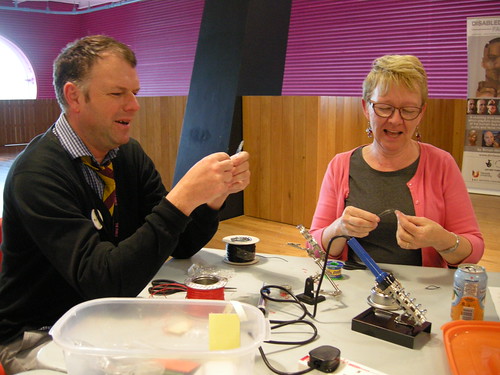 Learning to solder in a totally non-competitive manner.