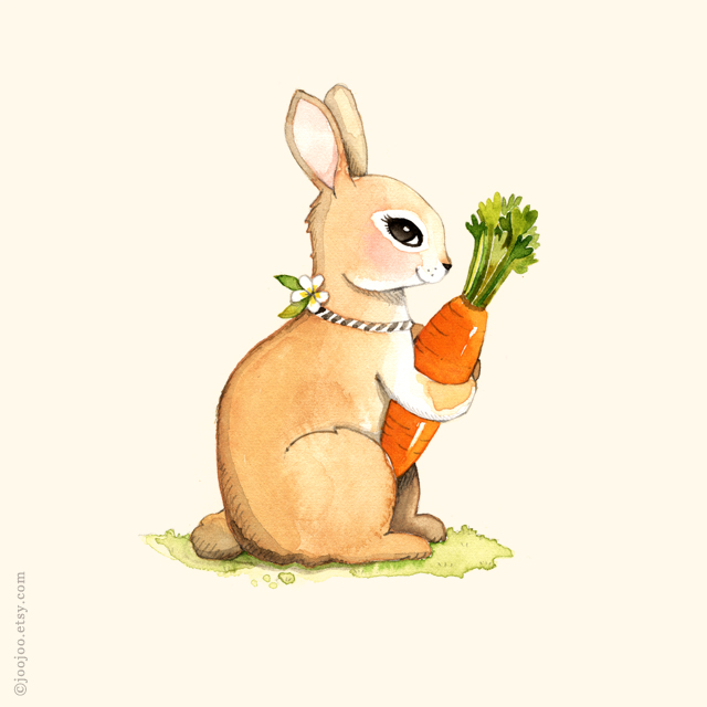 Rabbit Watercolor painting