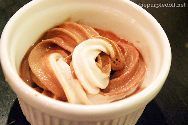 Chocolate and Vanilla Soft Serve Ice Cream