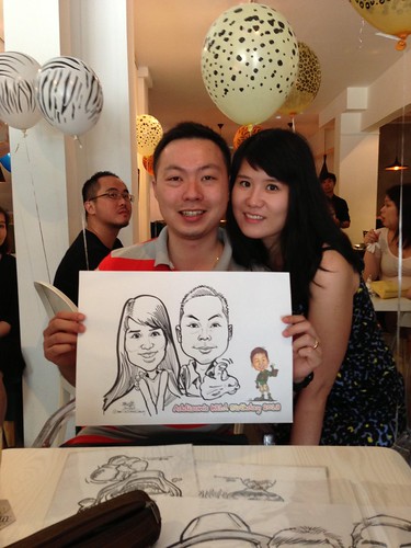 caricature live sketching for birthday party - 2