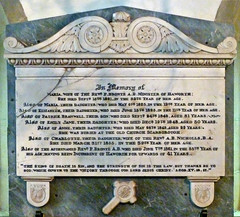 Brontë memorial in Haworth Church