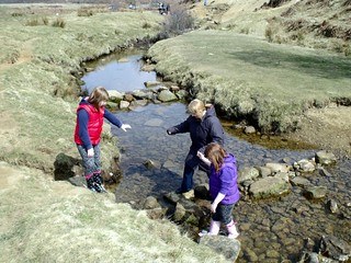 Helping Gran over the beck