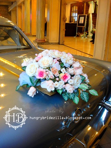 flower antique wedding car 2