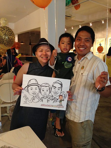 caricature live sketching for birthday party - 1