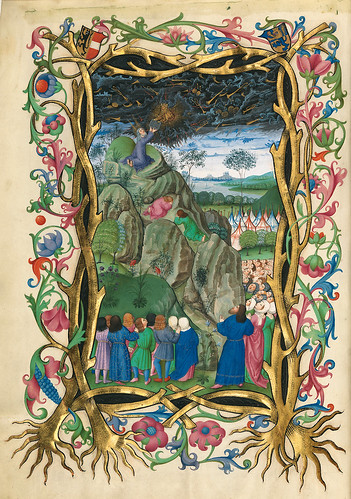 009-Moises recibiendo las tablas de la Ley-Misal de Salzburgo-1499-Tomo 3-Biblioteca Estatal de Baviera (BSB)