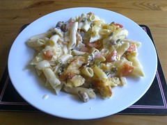 Penne dish with no meat