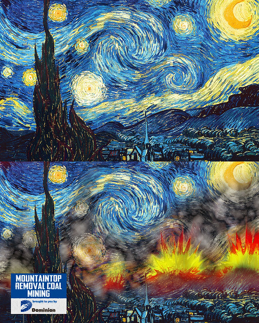 Starry Night marred by mountaintop removal coal mining