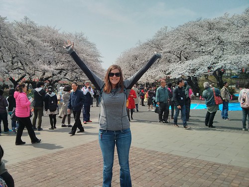 Casi at Ueno Park Cherry Blossoms