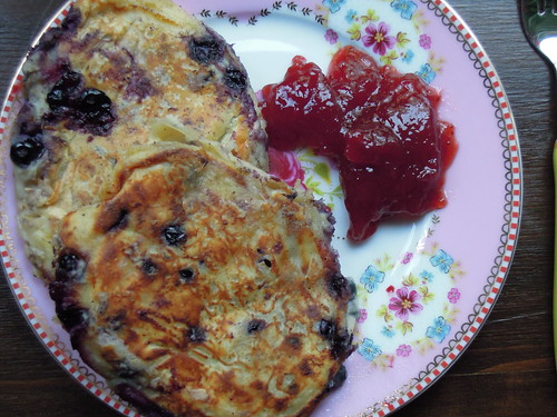 Blueberry pancakes, July