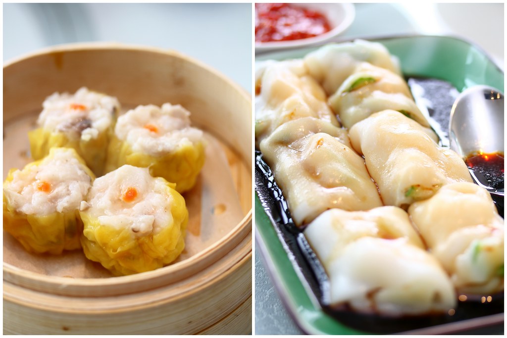 Majestic Bay Seafood Restaurant: Steamed Siew Mai Dumpling & Steamed Scallop Rice Rolls