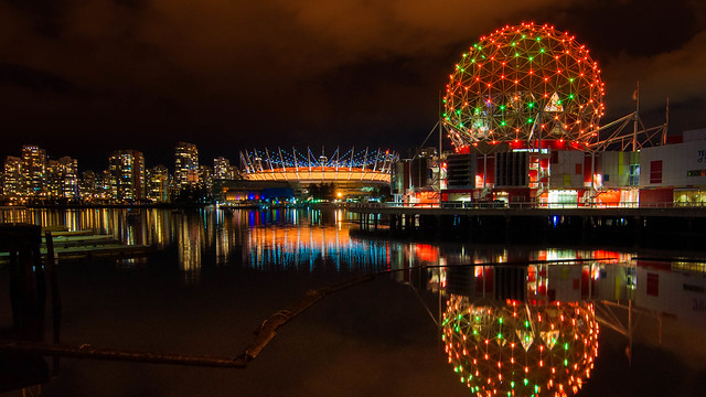 Science World at Halloween (from timelapse movie)