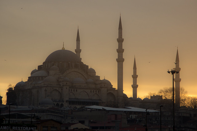 A Mosque at Sunset - Istanbul, Turkey