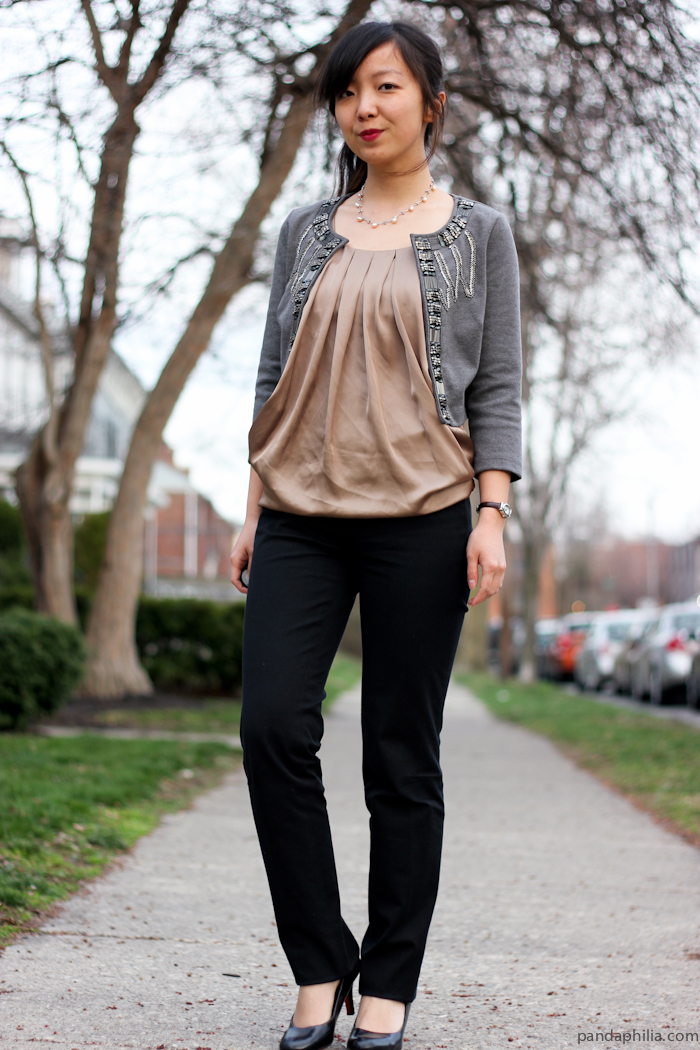 pandaphilia: Classy-fied | Satin Tank and Cropped Jacket