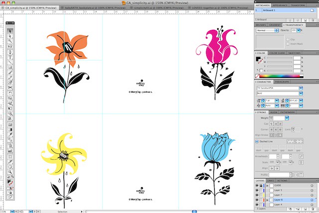 Work in progress : simplicity flowers mini cards