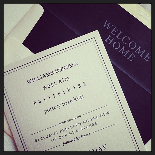 So excited! #williamssonomaaus opening in May! This is how you do an invite.