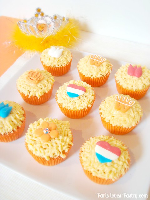 Orange Queen's Day Cupcakes