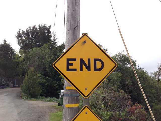 END of the road
