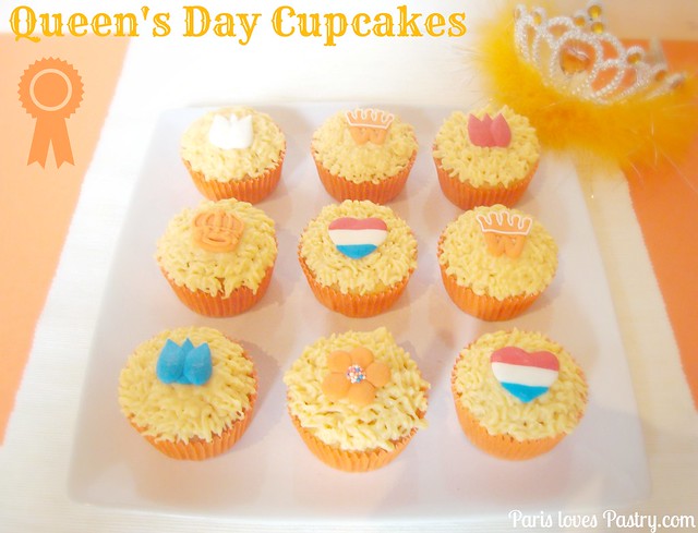 Orange Queen's Day Cupcakes