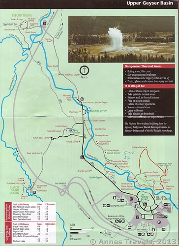 Slightly newer trail map of the Upper Geyser Basin, Yellowstone National Park, Wyoming
