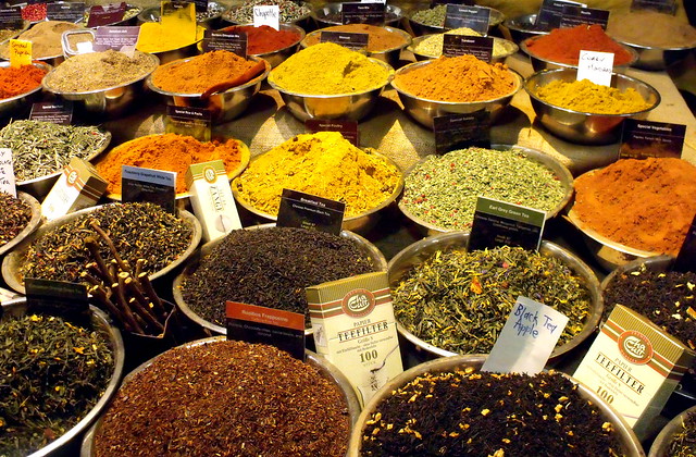 Teas and spices at Chelsea Market