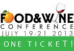 Win a ticket to the upcoming Food and Wine Conference in Orlando donated by The Food and Wine Conference and #SundaySupper. Just ONE of the fabulous prize sets in our #BrunchWeek 2013 giveaway.