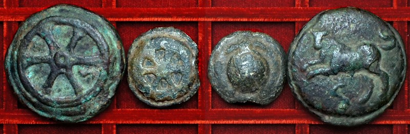 RRC 024 Wheel series Aes Grave semis, sextans, Ahala collection coins of the Roman Republic