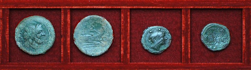 RRC 063 C Cornelia semis, overstrike sextans, Ahala collection, coins of the Roman Republic