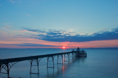 Clevedon Pier Sunset by James Woodward