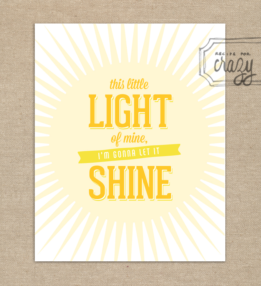 this little light of mine, i'm gonna let it shine - 8x10 print