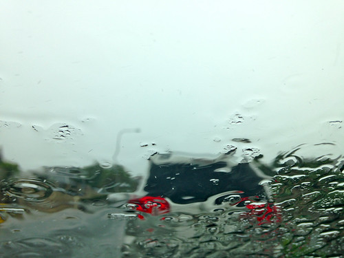 Sitting in my car, watching rain, thinking bout life (103/365)
