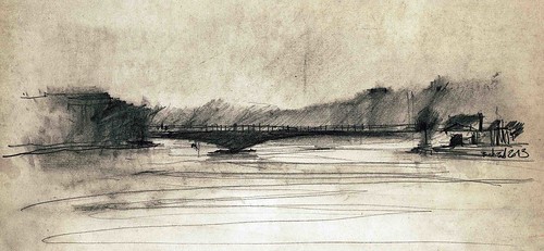 Ferdosi Bridge by Behzad Bagheri Sketches