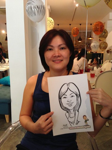caricature live sketching for birthday party - 6