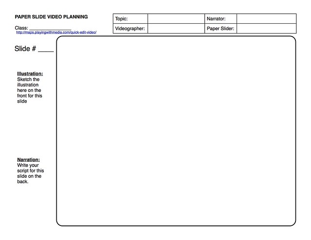 Paper-Slide Video Rubric and Planning Guide 3 of 3